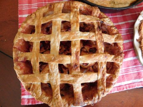 My gingered cranberry apple pie with a lattice top made for Thanksgiving. After you get the hang of making crusts, get fancy and try something creative like this. 