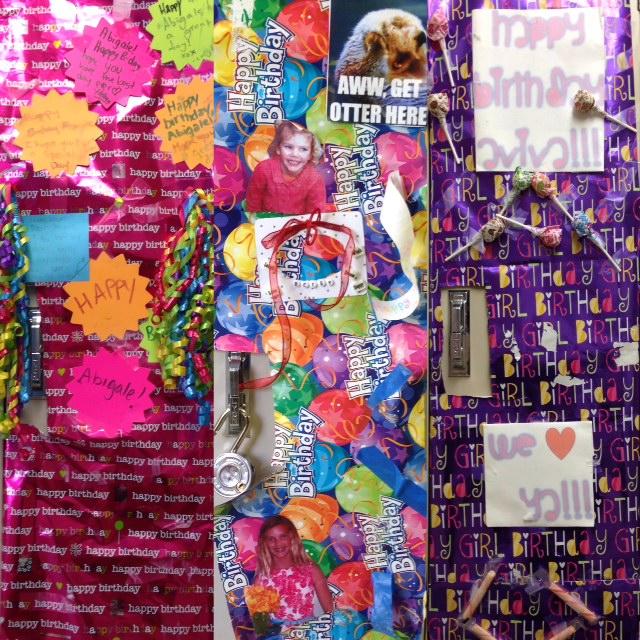 WRAPPING LOCKERS LIKE BIRTHDAY PRESENTS has been an Archer tradition for a long time.  On a students birthday, her friends wrap her locker with wrapping paper, candy, and other miscellaneous decorations.
Photographer: Sydney Stone 16 