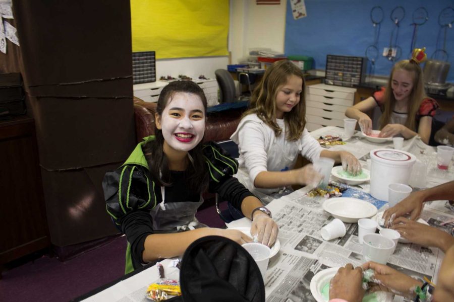 Archer girls participating in a Halloween activity in their classroom. Photo by Cece Bobbitt 15