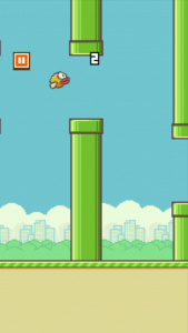 Screenshot of Flappy Bird game. Photographer: Kayry Gonzalez ‘16