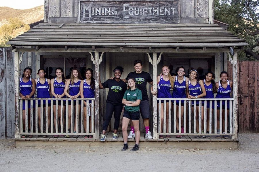 The Varsity Cross Country team prepares to run against Viewpoint at Paramount Ranch. The team placed third in the overall race. Photographer: Shi Shi Shomloo 15