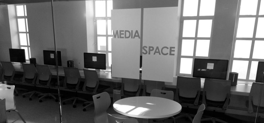 View of the Media Space from the outside. Photographer: Siena Deck
