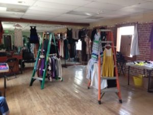 Donated clothes are displayed in Haley Kerner's '16 Teens2Teens boutique. Girls from the around Los Angeles who wouldn't otherwise be able to able to afford the clothes can wear these items on job and college interviews. Photo used with permission from Nicola Kerner.