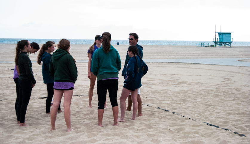 Varsity beach volleyball competes in league meet, qualifies for playoffs