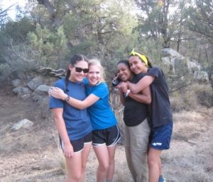 From left to right, sophomores Cybele Zhang, Helena Laan, Cydney Davis, and Roberts on ninth grade Arrow Week in Tucson, AZ. The trip was led by the National Outdoor Leadership School (NOLS) which teaches leadership skills. Used with permission from Cybele Zhang '18.
