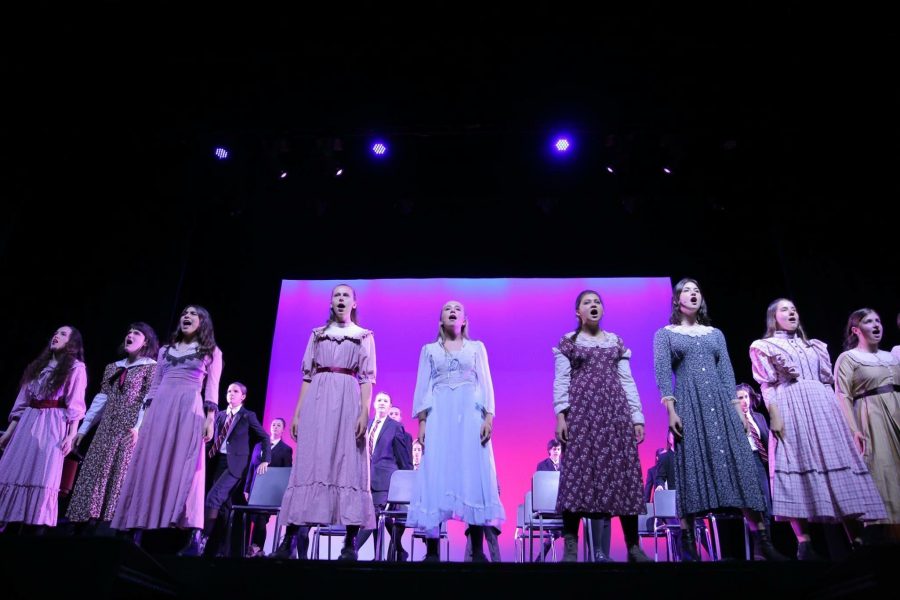 Archers Spring Awakening cast performs in the Jerry Herman Awards at the Pantages Theater in Hollywood. The girls were one of four casts asked to perform at the show. Photo courtesy of 
Jerry Herman Awards Facebook Page.