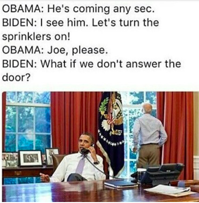 Obama and Biden spend time together in the Oval Office. Image source: Instagram.