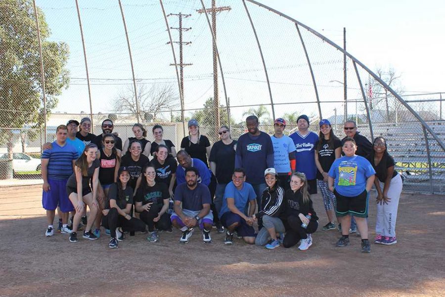 The Archer students, faculty and Special Olympic Athletes pose for a group photo. This was the first kickball game associated with Special Olympics. Photo courtesy of Gustat-Karzen