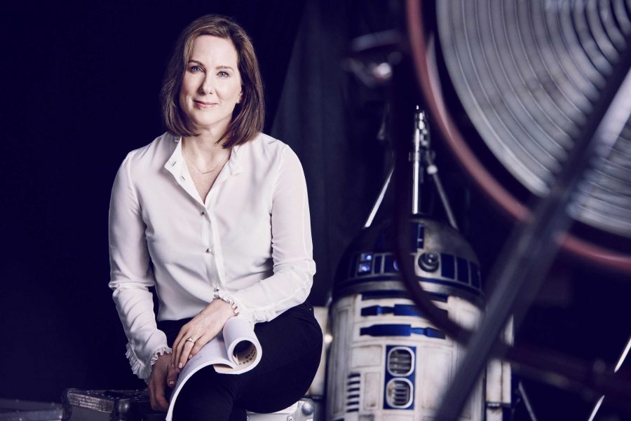 Kathleen Kennedy poses with Star Wars R2-D2. She will be the keynote speaker for the sixth annual film festival. Photo courtesy of Kathleen Kennedy

