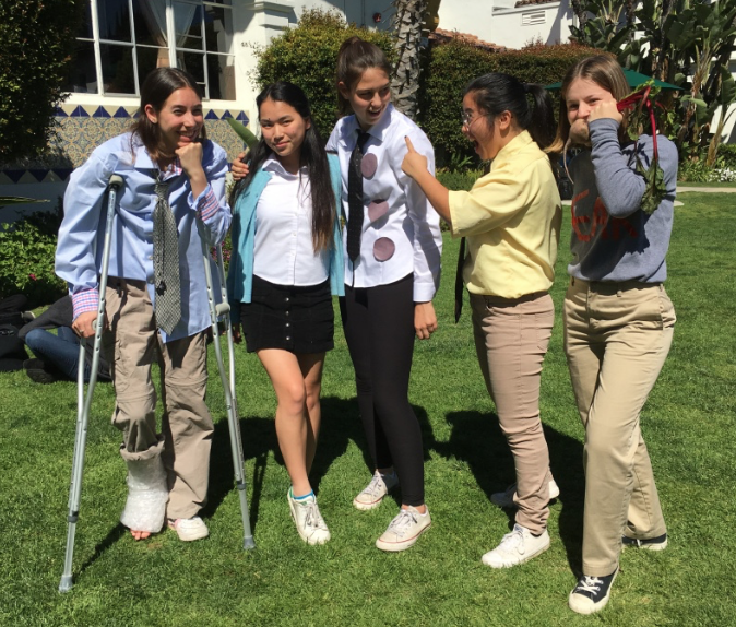 High school students dress as characters from The Office. Other shows that served as inspiration for costumes included The Fairly Odd Parents and The Bachelor.
