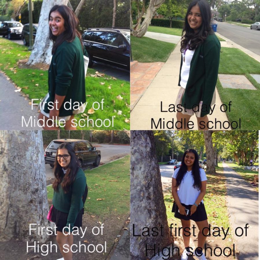 Editor-in-Chief Anika Bhavnanis photo collage of her major milestones at Archer: from beginning to end. Bhavnani was at Archer for six years. Photo courtesy: Anika Bhavnani