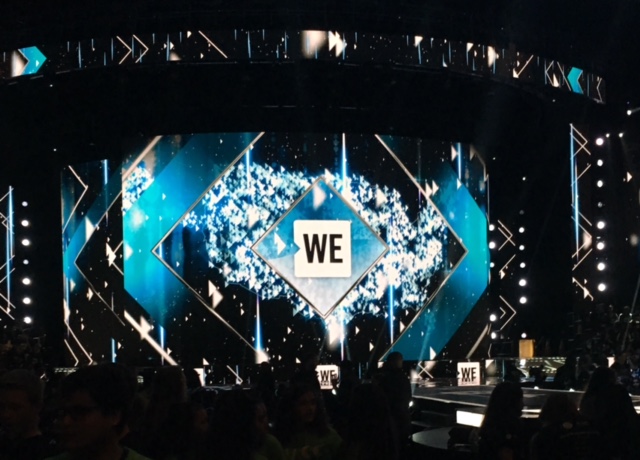 Participants wait for the WE Day festivities to start. The event celebrates youth catalyzing local and global change. 