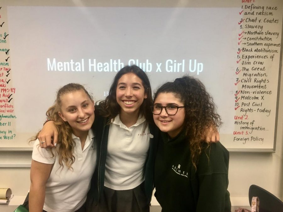 The+Girl+Up+and+Mental+Heath+clubs+teamed+up+to+have+a+discussion+about+13+Reasons+Why.+Pictured+above+is+Girl+Up+leader+Gwen+Strasberg+%2819%29+with+Stella+Smyth+%2819%29+and+Macoy+Ohlbaum+%2818%29%2C+the+leaders+of+The+Mental+Health+Club.++