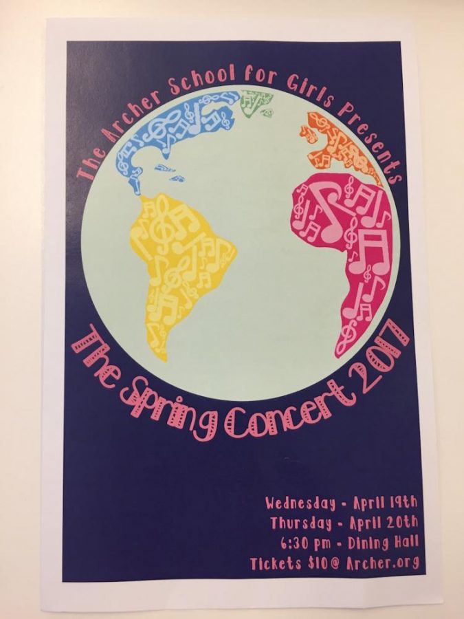 A poster advertising this years show. The concert was held on April 19th and April 20th.