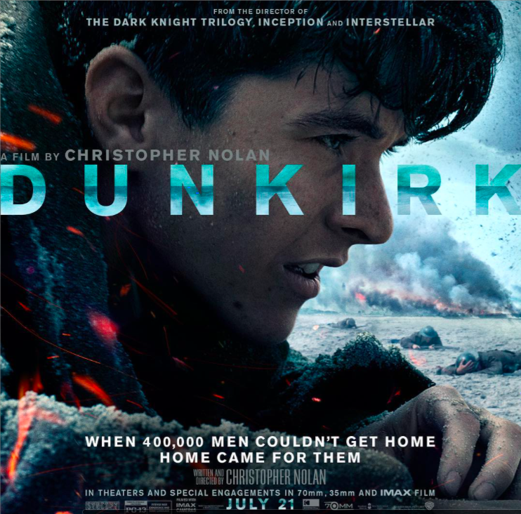 The+official+poster+for+Dunkirk+featuring+actor+Fionn+Whitehead.+Whitehead+portrays+a+young+British+soldier+who+is+the+sole+survivor+of+his+group+after+being+attacked+by+German+forces+in+Dunkirk%2C+France.+Image+source%3A+Dinkirks+Official+Instagram.+