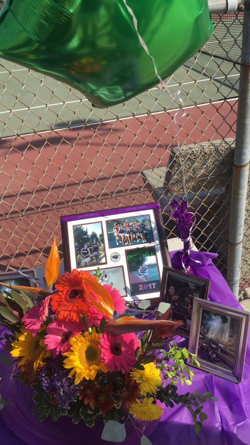 Archer varsity tennis honor their seniors: Isabella Simanowitz, Elyse Pollack and Rachel Ferrera with pictures and photographs. The team ended with a 6-2 league record.