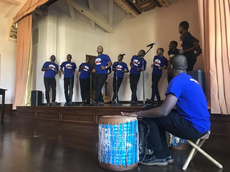 The Kenyan Boys Choir performs a traditional song. The group performed at Barack Obamas inauguration. 
