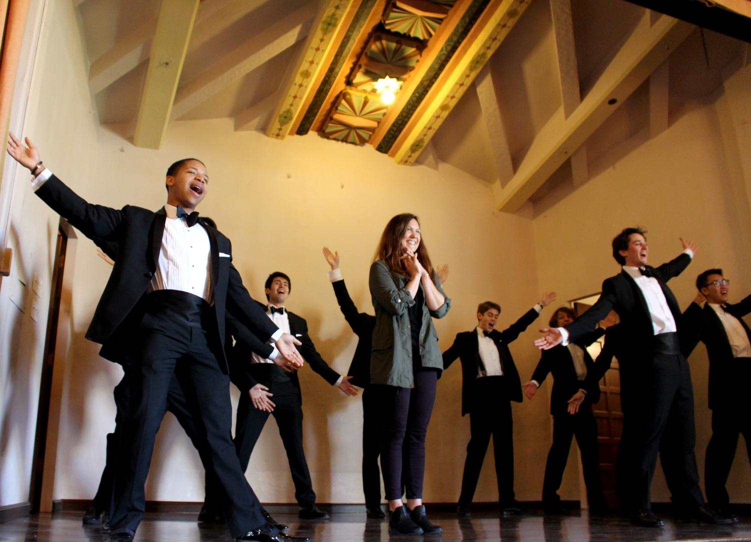 The+Krokodiloes+teach+singing+workshop+to+Archer+a+cappella+groups