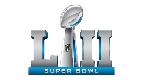 The Super Bowl LII logo. The game will take place on Sunday, Feb. 4.  Image source NFL. 