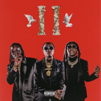 The official cover art for Migos third studio album Culture II. Migos is an American hip-hop trio from Lawrenceville, Georgia. Image source: 
Migos Official Instagram .