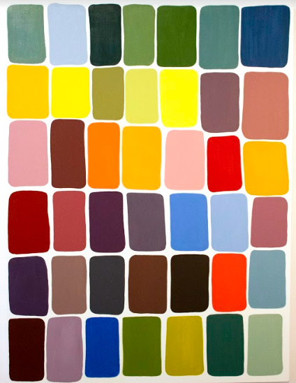 One of Meg Cranstons photo from Hue Saturation Value. The exhibit emphasizes different colors and their geometric shapes. 