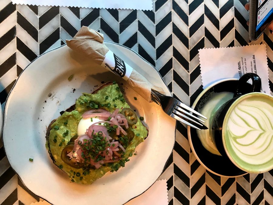 Avocado on toast and chai green tea at Cafe Gratitude. When spending time with friends in Los Angeles, we realize that the theme of our hangouts rely on the type of LA food hotspot we are eating at. 