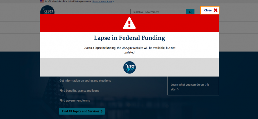 Due to the Government shutdown, many government agencies websites are not being updated. This is the longest the US government has been partially shit down in history. 