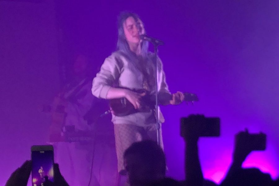 Billie Eilish performs at the El Rey Theatre in Los Angeles on March 9, 2018. Eilish often sings while playing the ukulele.