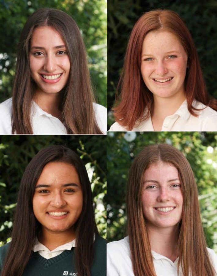Grace+Wilson+20%2C+Angelica+Gonzalez+20%2C+Sophie+Larbalestier+20+and+Madis+Kennedy+21+will+serve+as+the+executive+board+for+the+2019-2020+school+year.+