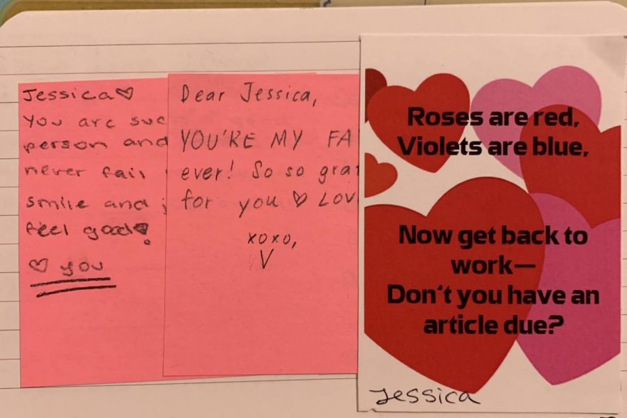 This an example of an activity the Oracle staff were able to take part in on Valentines day. Oracle students were able to write appreciation notes to their peers and receive a small note from Ms.Taylor with some Oracle humor too.