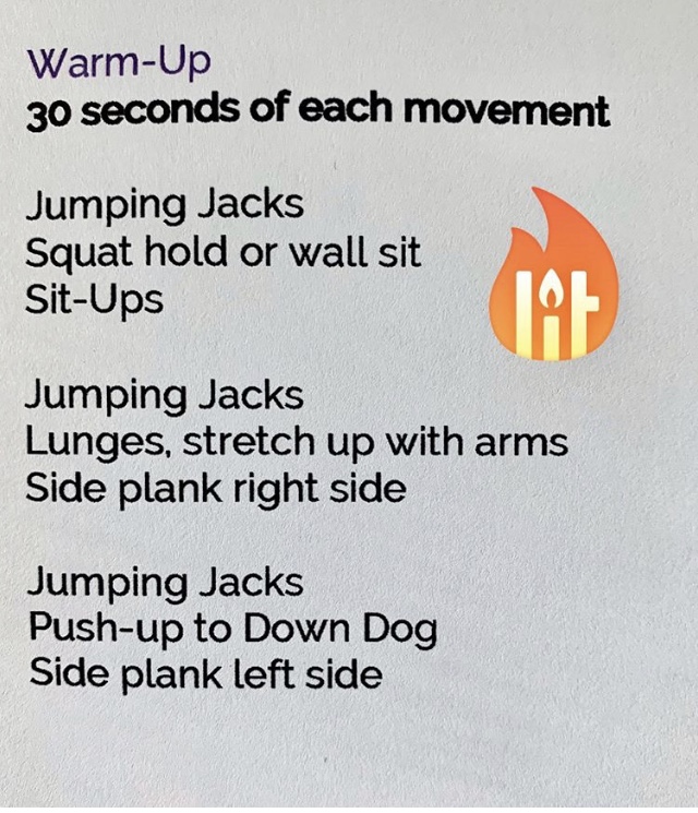 One of Coach Smiths daily workouts, posted on the Archer Athletics instagram. Smith and other coaches are working to support athletes with conditioning during the spread of the novel coronavirus.  