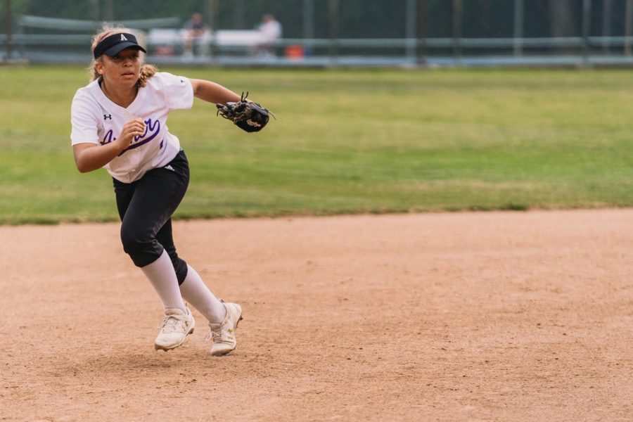 Kayla Gathers (21) pictured above at the varsity softball 2019 final league game against Rolling Hills Preparatory School. The Archer Panthers beat the Rolling Hills Huskies, securing a first place finish in the league.