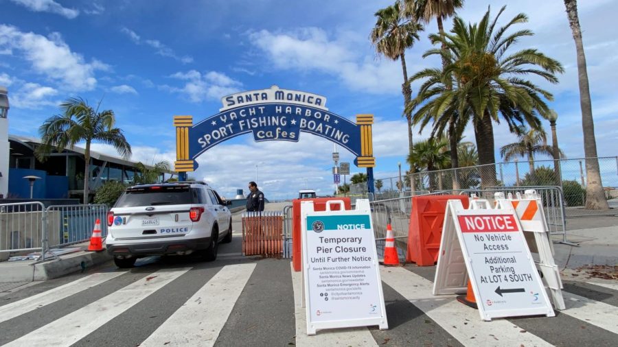 The Santa Monica Pier has fencing for 18 blocks along Ocean Avenue, and there are signs at the entrances of the paths saying that nobody can pass. The pier was built in 1909 and has never been fully closed. Many businesses that Archer girls frequent are closed during this time.