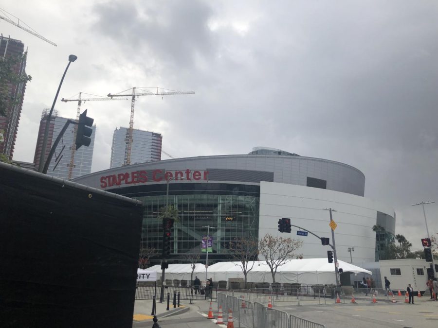 In this picture on February 10, 2019, the Grammys was hosted at the Staples Center. However, this year the Grammys aired the 63rd show on March 14 at. Students shared their opinions towards how the Grammys went with limited amount of audience members due to COVID-19.  