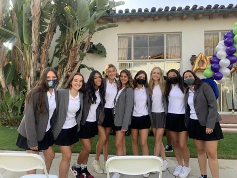 On the first day of school, senior Isa Specchierla and her friends gathered in the courtyard for a photo after an assembly. "Spending time with the individuals who create the experience makes it magical," Specchierla explained. "Sometimes you have to put generating memories ahead of just avoiding stress."