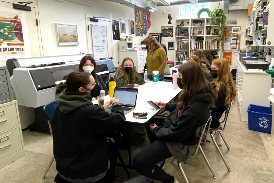 Upper school students split up into groups based on their particular art disciplines and interests to brainstorm ideas for the Visual Arts Festival and how art can be better represented at Archer. The ACA had their first meeting of the second semester Jan. 12 in the photography room during lunch.