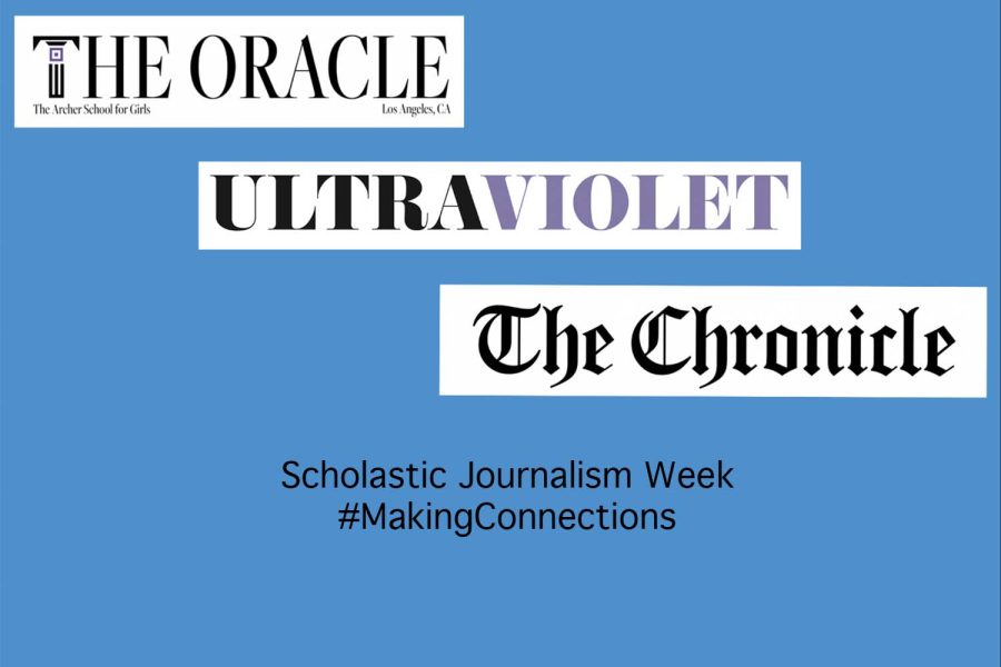 The Archer Oracle, Marlborough Ultraviolet and Harvard-Westlake Chronicle comment on collaboration. Scholastic Journalism Week celebrates student-journalism, choosing a theme each year. The 2022 theme is Amplifying Voices.