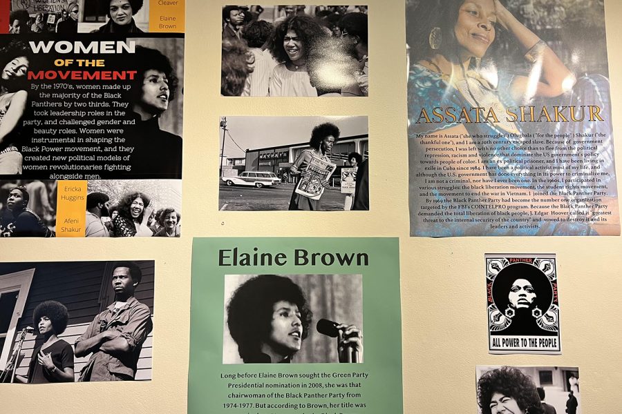 BSU put up a gallery in the Zimmer Family Lounge in honor of Black History Month. Theres a lot of history on those walls, Bowman said. So, take the time to read through that.