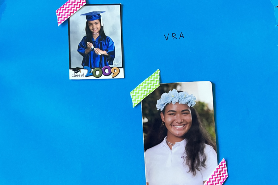 Graduating+Editor-in-Chief+Vaughan+Anoai+poses+for+her+kindergarten+graduation+photos+%28top+left%29+and+smiles+in+her+Archer+polo+during+her+first+day+of+senior+year.+After+seven+years+at+Archer%2C+Anoai+reflected+on+her+journey+through+middle+and+high+school%2C+more+specifically+what+her+role+as+Editor-in-Chief+meant+to+her.