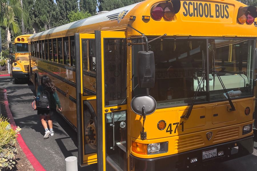 Buses arrive promptly at 3:00 p.m. to pick up students at the end of the school day. Archer has been working with Tumbleweed Transportation for over 10 years to provide buses to all of its students. 