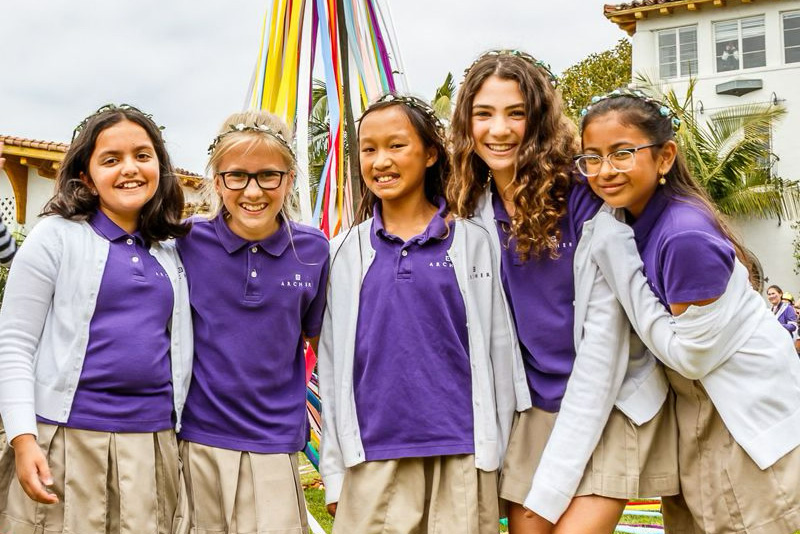 Then sixth graders Mina Mohammed, Letti Oetker, Alyssa Ponrartana, Avery Weingarten and Carla Martinez Rivas stand in front of the maypole after participating in the traditional sixth grade maypole dance. Now that were seniors, weve realized its our last year and we should cherish the time we have with each other, senior Alyssa Ponrartana said. Its almost over, [so] its just really sad.