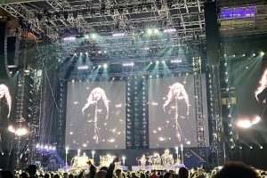 Stevie Nicks performs her hit song Edge of Seventeen. Nicks and Joel headlined their joint concert March 10. 