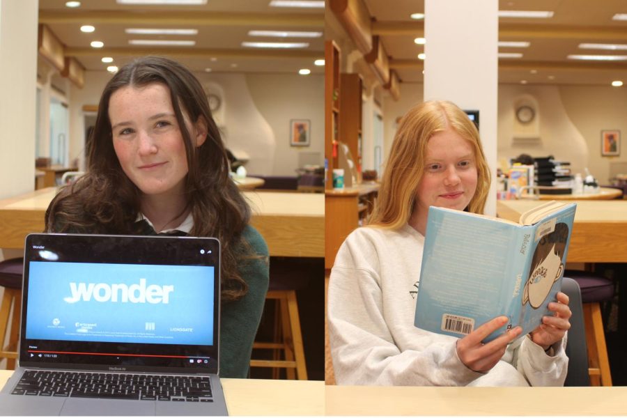 Freshmen staff reporters Claire Doyle and Oona Seppala face off about which is better: the book “Wonder” or its film adaptation.