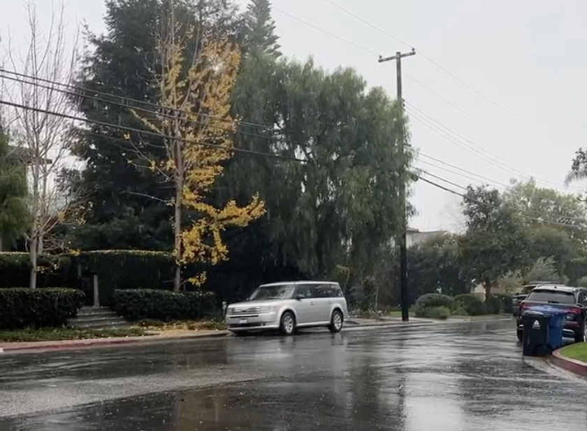 Rain floods the streets of L.A. This wintertime in L.A. has been particularly rainy, but not compared to places across the U.S. Students reflect on what the idea of wintertime means to them. 