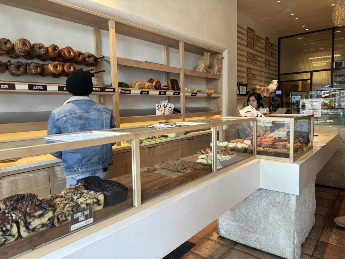 Pastries and baked goods rest in the display case at Modern Bread & Bagel. Modern Bread & Bagel is a 100% gluten-free bakery that offers dishes and flavors from across the globe.