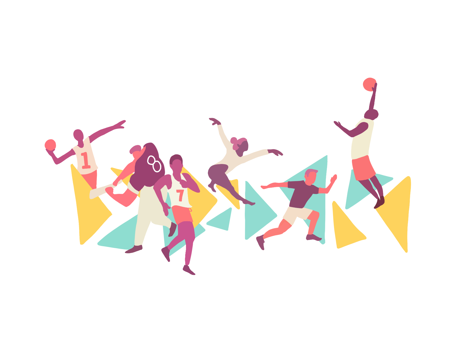 The illustration represents different types of athletes around the world. Members of the Archer community discussed female athletes who inspire them. (Graphic Illustration by Bernice Wong)