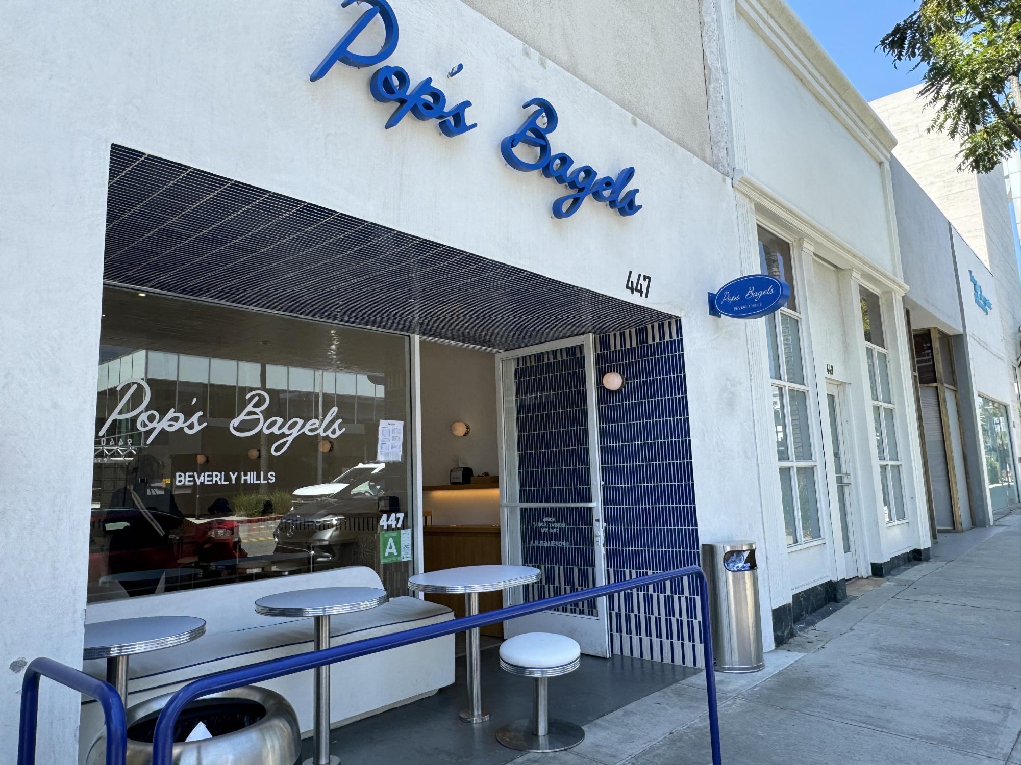 Pops Bagels Beverly Hills location rests on North Beverly Drive, a vibrant and popular street in LA. After visiting the bagel shop, you can walk along the street and adjacent ones for shopping, photos and more! 