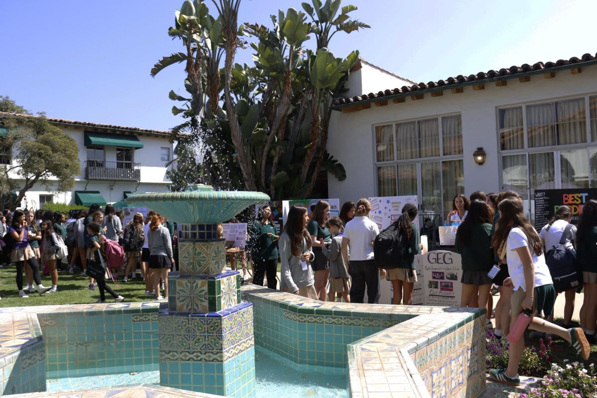 The star fountain flows in the middle of the courtyard, surrounded by poster boards and students. Ninth grader Makenzie Hilton said she loved the energy that filled the courtyard throughout the lunch period. “[My favorite part of the day] was the vibe of Archer, I just love how it's so open and welcoming. There's always music playing,” Hilton said. “I just think it’s super fun.”