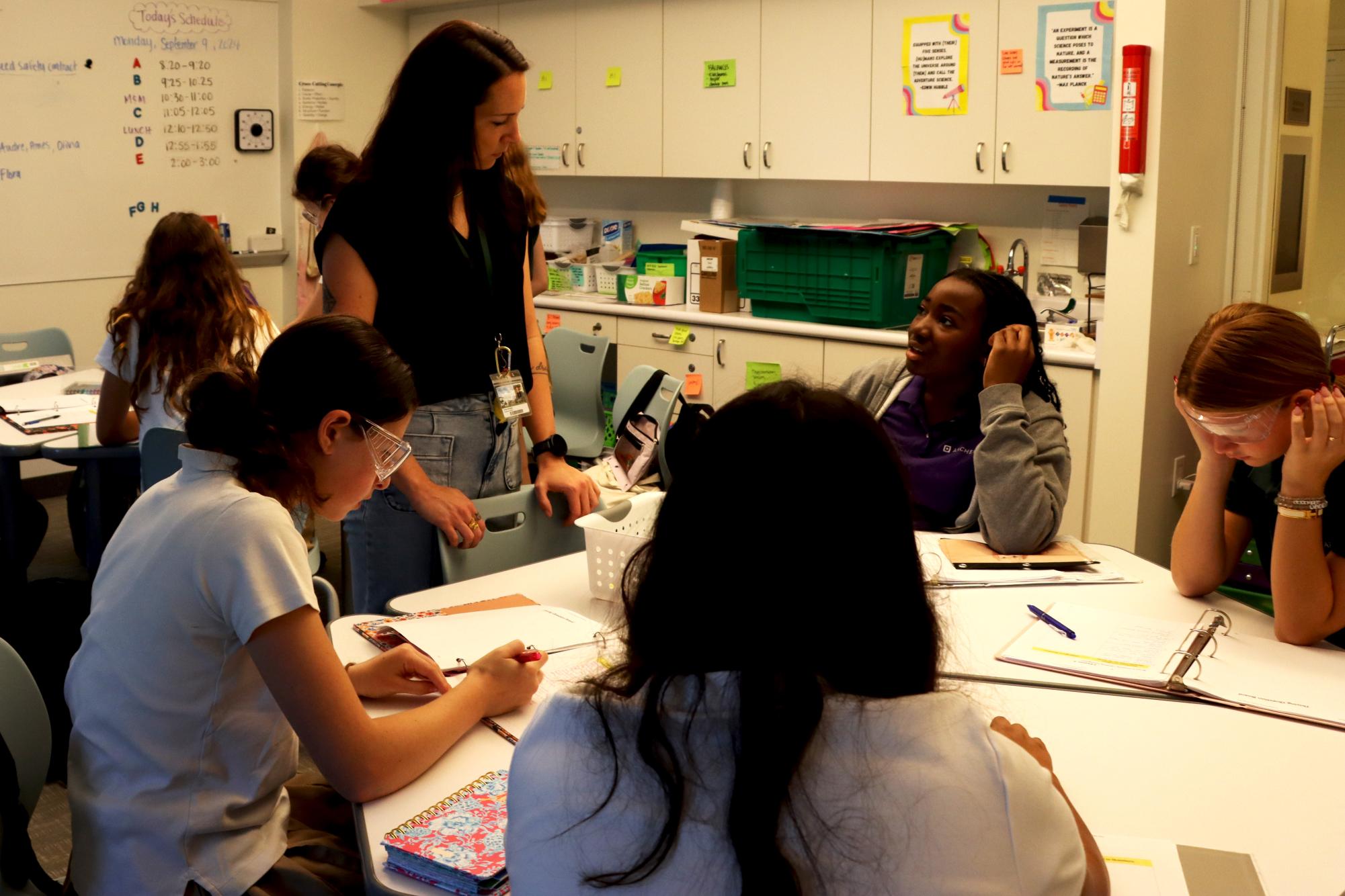 Eighth grade science teacher Alyssa Worbetz answers questions about the Colisions Lab. Before Archer,. Worbetz was a teacher in New Jersey and now is the 8th grade science teacher.