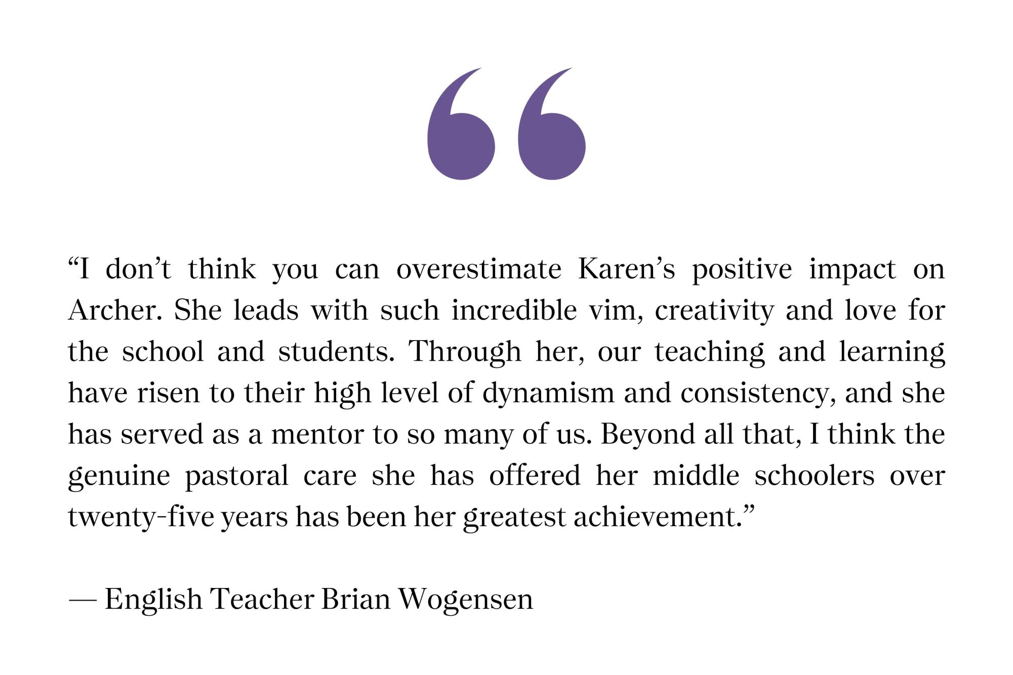 Associate Head for Teaching and Learning departs from Archer during 25th year, community reflects on legacy